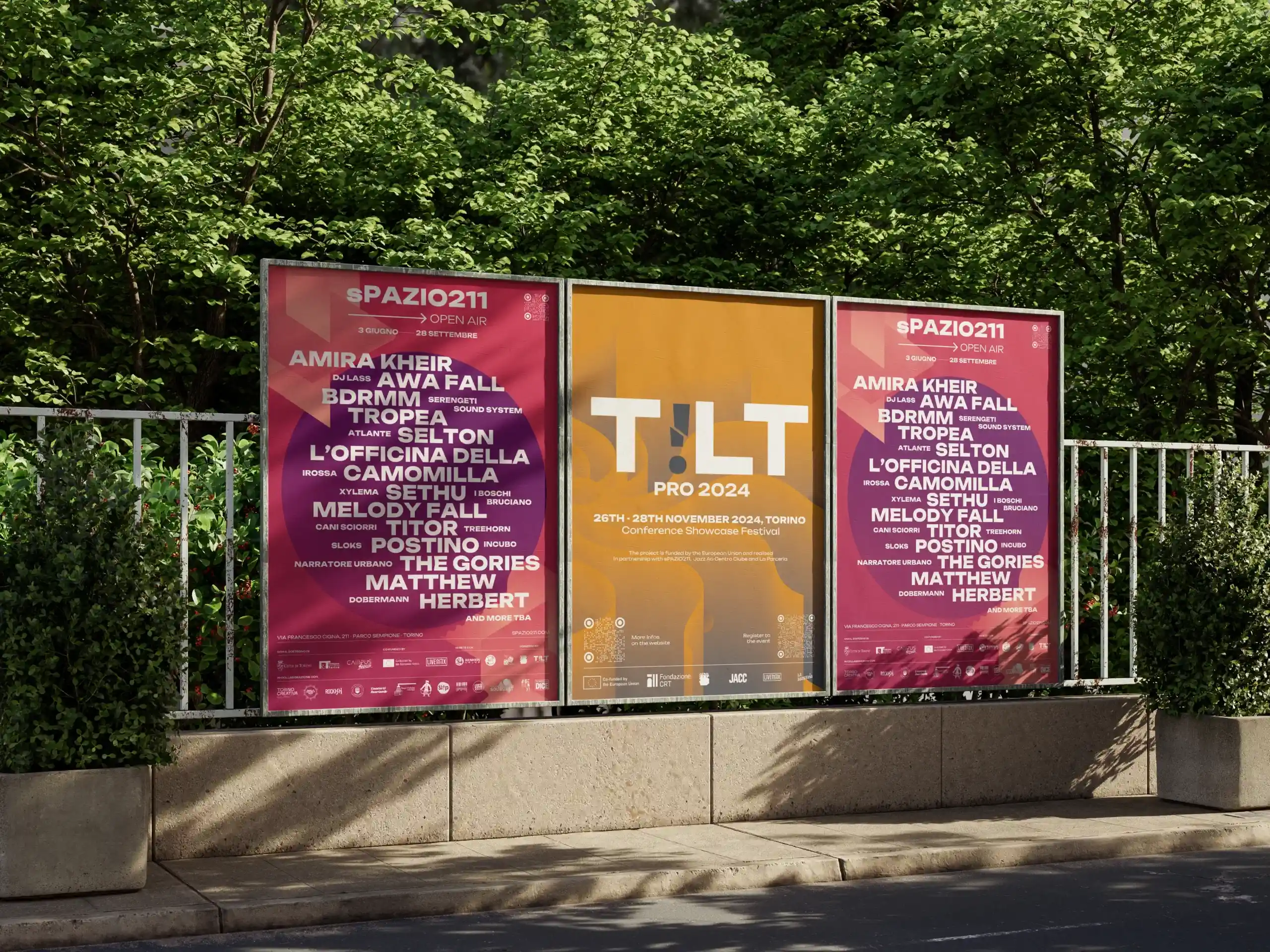 Poster di TILT e sPAZIO211 Open Air